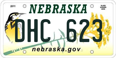 NE license plate DHC623