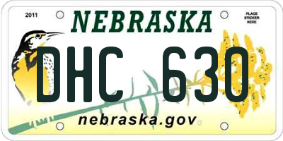 NE license plate DHC630