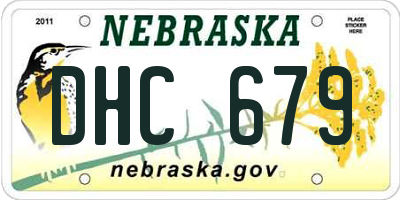 NE license plate DHC679