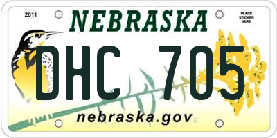 NE license plate DHC705