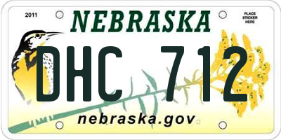NE license plate DHC712