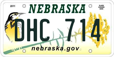 NE license plate DHC714