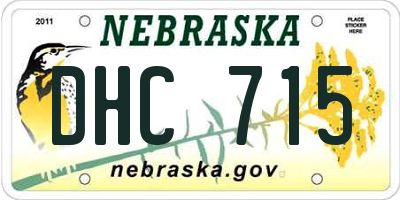 NE license plate DHC715