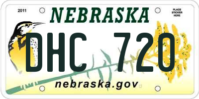 NE license plate DHC720