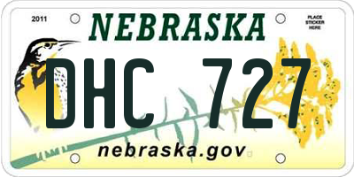 NE license plate DHC727