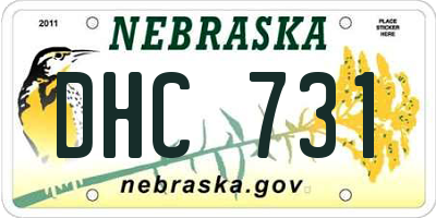 NE license plate DHC731