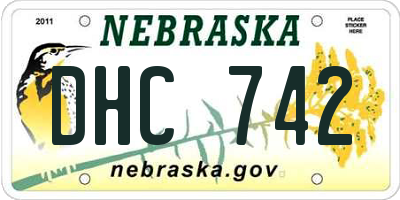 NE license plate DHC742