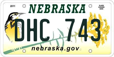 NE license plate DHC743