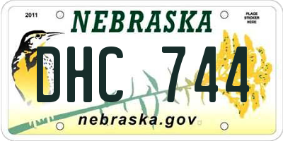 NE license plate DHC744
