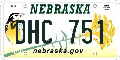 NE license plate DHC751
