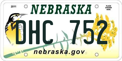 NE license plate DHC752
