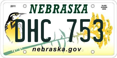 NE license plate DHC753