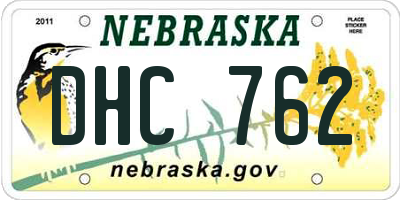 NE license plate DHC762