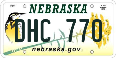 NE license plate DHC770