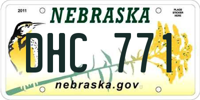 NE license plate DHC771