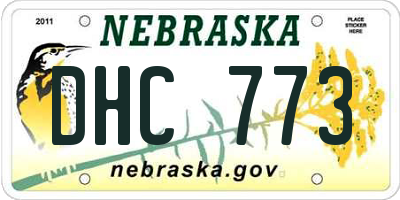 NE license plate DHC773
