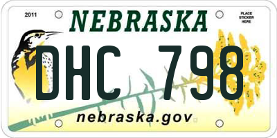 NE license plate DHC798