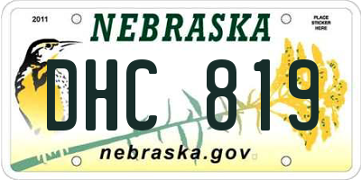 NE license plate DHC819
