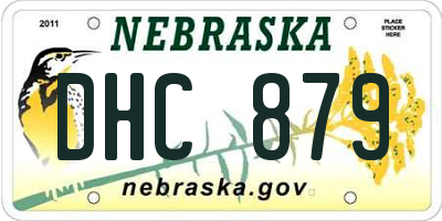 NE license plate DHC879
