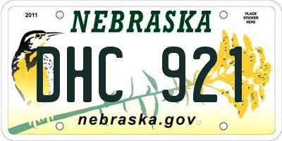 NE license plate DHC921