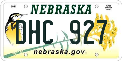 NE license plate DHC927