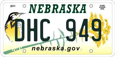 NE license plate DHC949