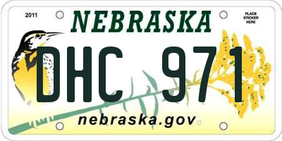 NE license plate DHC971