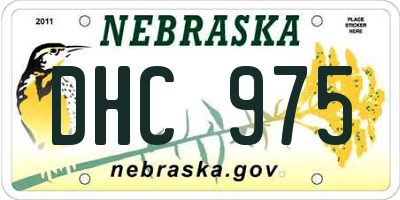NE license plate DHC975