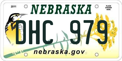 NE license plate DHC979