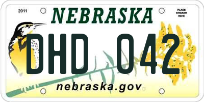 NE license plate DHD042