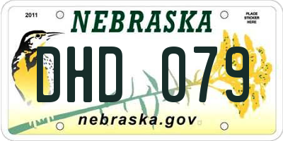 NE license plate DHD079