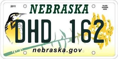 NE license plate DHD162
