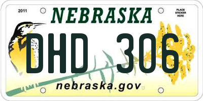 NE license plate DHD306