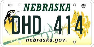 NE license plate DHD414