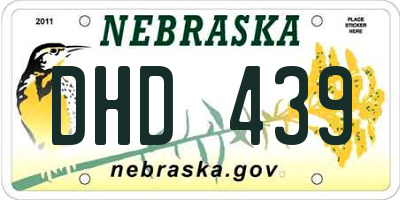 NE license plate DHD439
