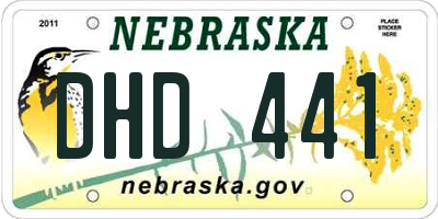 NE license plate DHD441
