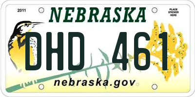 NE license plate DHD461