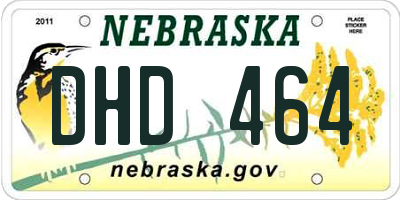NE license plate DHD464