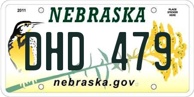 NE license plate DHD479