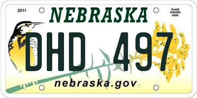 NE license plate DHD497
