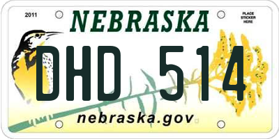 NE license plate DHD514