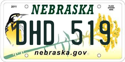 NE license plate DHD519