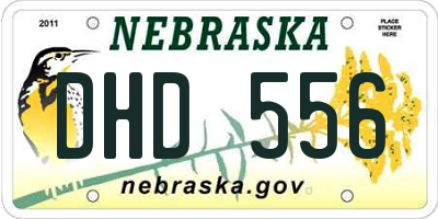NE license plate DHD556