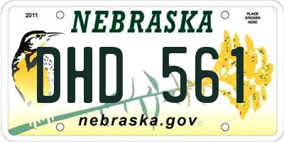 NE license plate DHD561