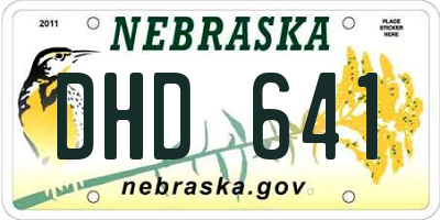 NE license plate DHD641