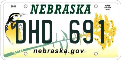 NE license plate DHD691
