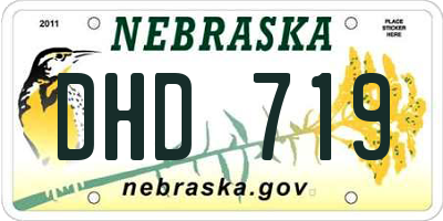 NE license plate DHD719