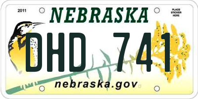 NE license plate DHD741