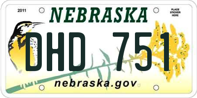NE license plate DHD751