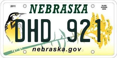 NE license plate DHD921